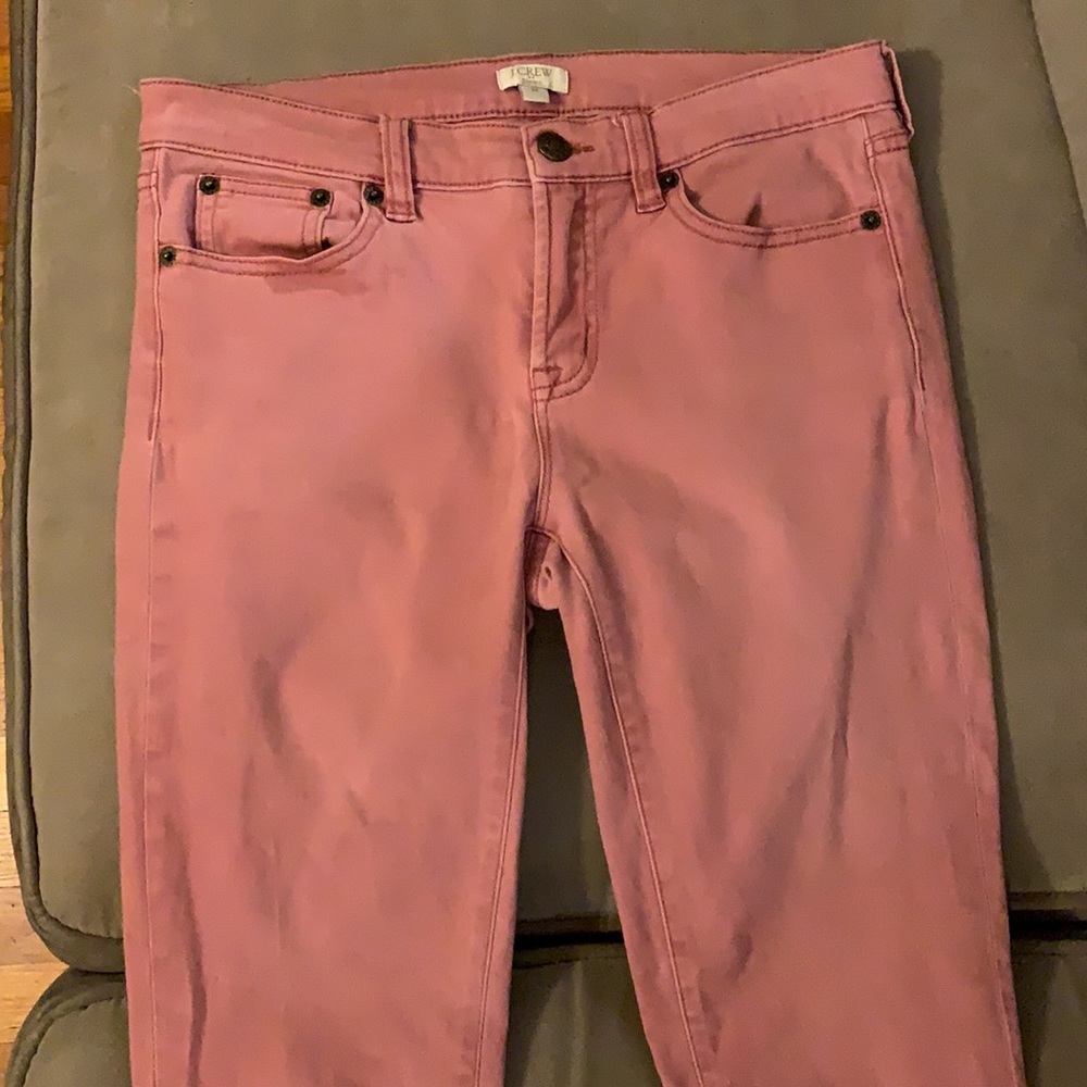 J. Crew Pink Cropped Ankle Jeans
